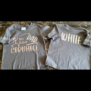 My Dad Plays Cornhole Kids Tee